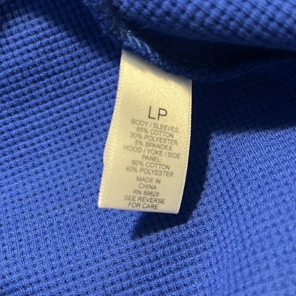 LOGO Lori Goldstein Bright Blue Oversized Long Slevve Large Petite - Picture 6 of 6